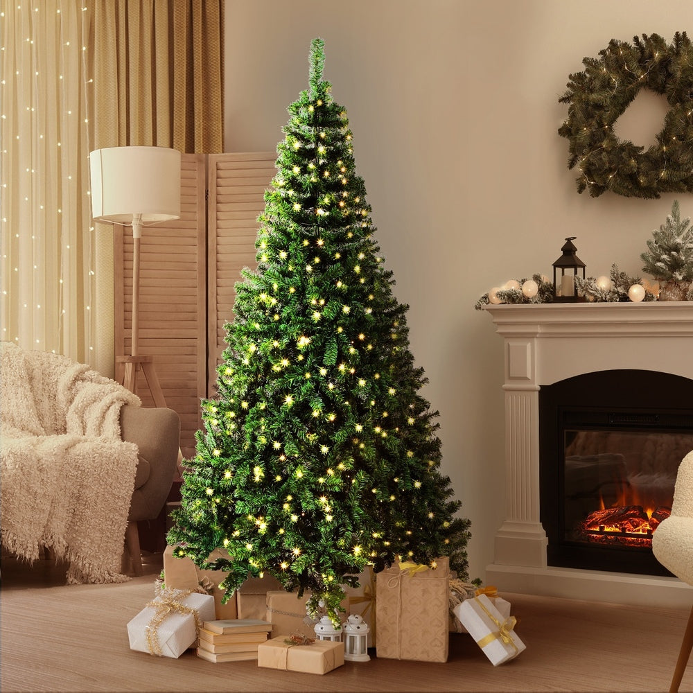 7FT Green Christmas Tree with LED Lights