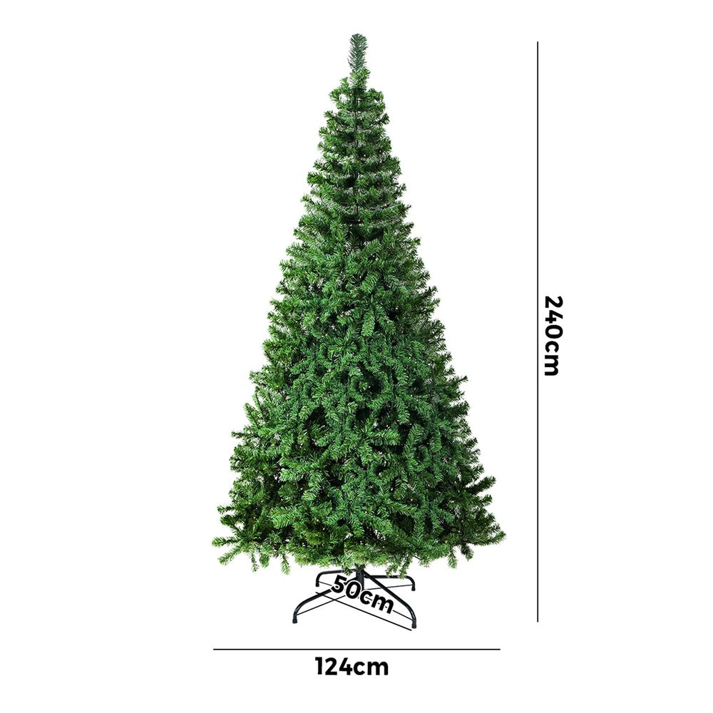 8FT Green Christmas Tree with 1400 Tips