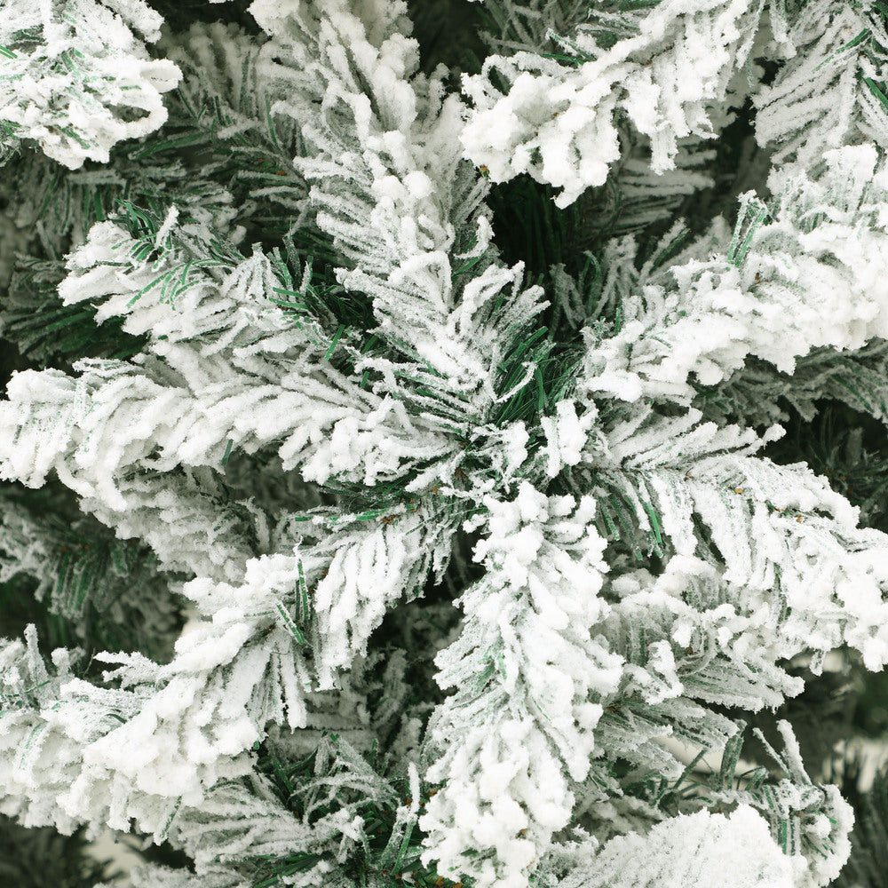 6FT Snow Flocked Green Christmas Tree