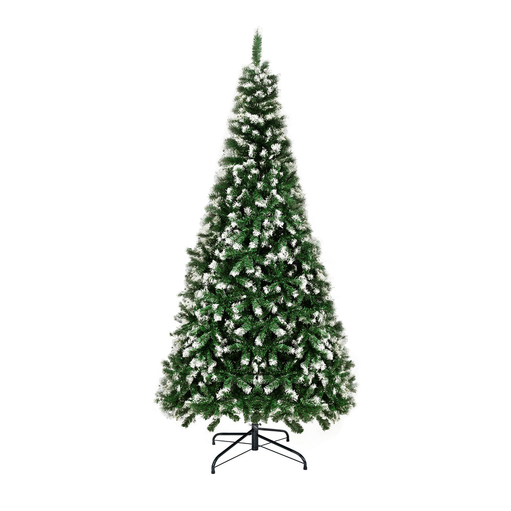 7FT Snowy Green Christmas Tree with 800 Tips