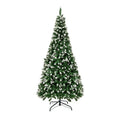 7FT Snowy Green Christmas Tree with 800 Tips