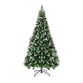1.8M 6FT Snowy Green Christmas Tree with 830 Tips Décor