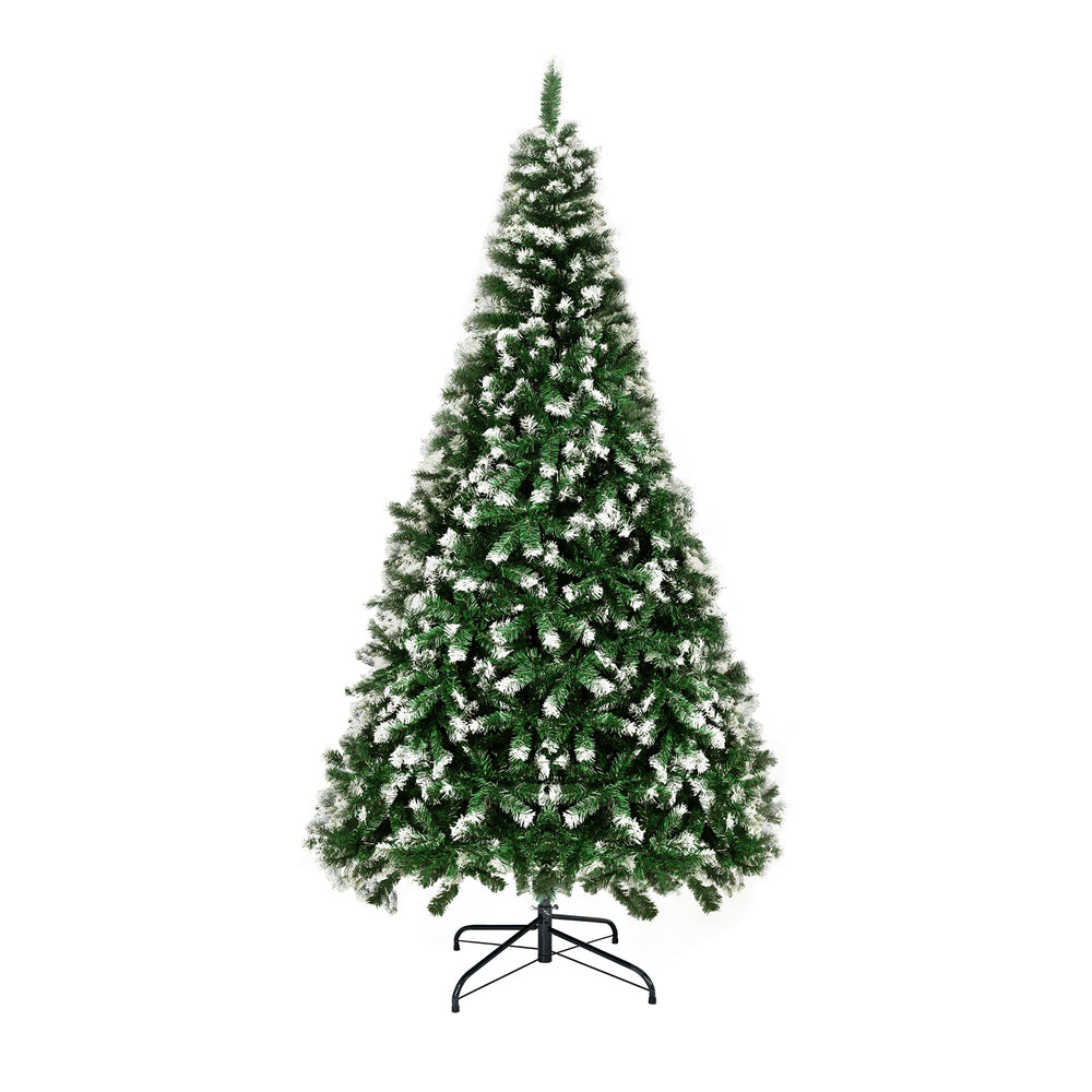 1.8M 6FT Snowy Green Christmas Tree with 830 Tips Décor