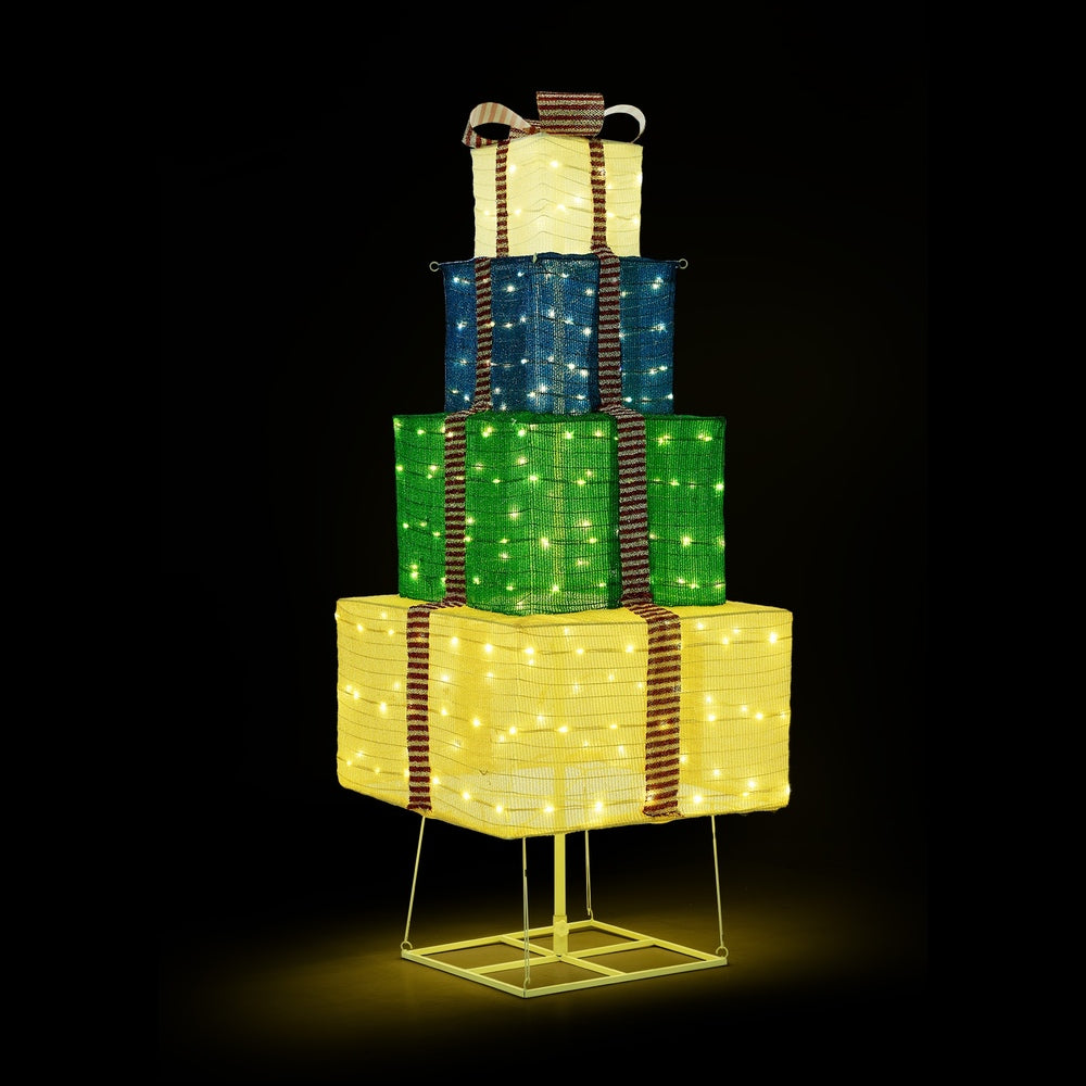 3D LED Christmas Gift Boxes Light with 8 Lighting Effects