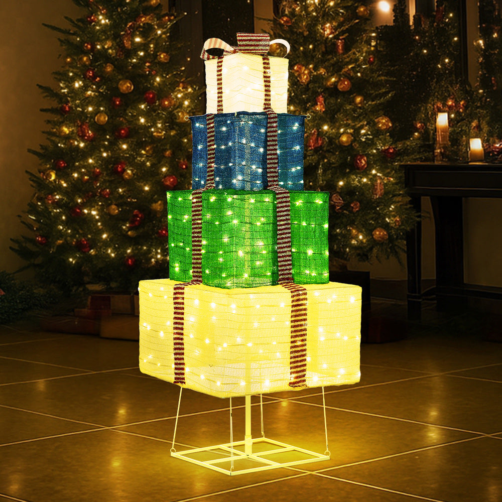 3D LED Christmas Gift Boxes Light with 8 Lighting Effects