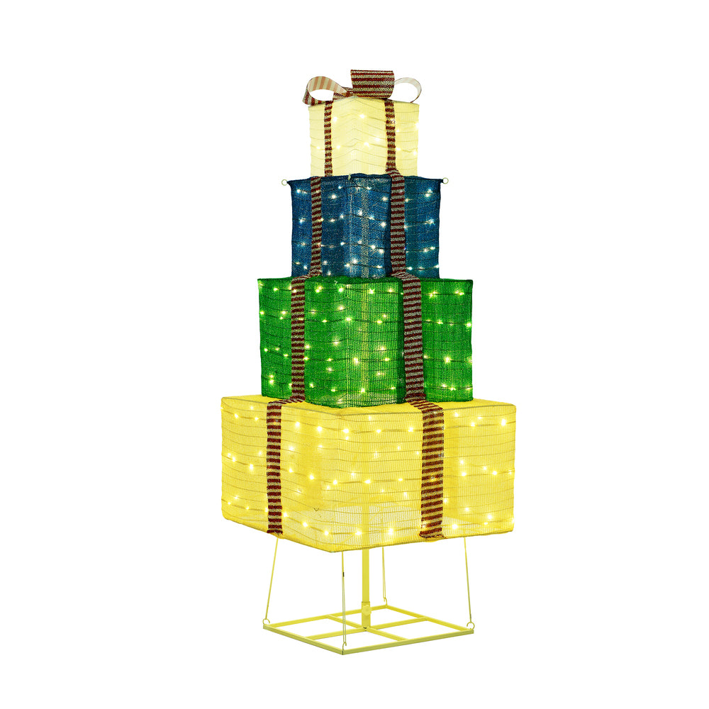 3D LED Christmas Gift Boxes Light with 8 Lighting Effects